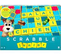 Jeu de société Scrabble Junior 2 Niveaux - Jeu de Plateau et Lettres Enfant - Nouvelle Version française - Set Jeu Mots croises + Carte