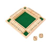 Jeu de société - Shut The Box - Bois de haute qualité - 2 à 4 joueurs - Non toxique et durable