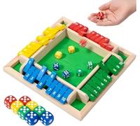 Jeu de société Shut The Box, Jeu de dés en Bois pour 2 à 4 Joueurs, Jouet d'apprentissage des mathématiques et de Formation à la logique, Jeu de mathématiques éducatif pour Enfants et Adultes pour la