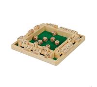 Jeu de société Shut The Box - RELAXDAYS - Lot de 10 jeux de voyage - Dés en bois naturel-vert