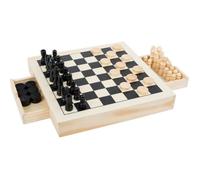 Small Foot Design – Kit de jeux Échecs, dames et jeu du moulin – Version allemande