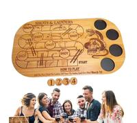 Jeu de société « Snakes and Ladder » pour boire - Plateau de jeu pour une réunion conviviale - Style de jeu inspiré des échelles de toboggan traditionnelles - Planche de divertissement interactive