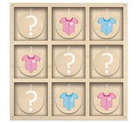 Jeu de société Tic Tac Toe pour révéler le sexe, jeux de révélation du sexe pour lui ou elle, idées de révélation du sexe de bébé, fournitures de fête, panneau pour garçon et fille, kit de décoration