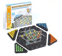 Jeu de société Triangle Chain Strategy, Jeux de stratégie, Jeu de fête pour Adultes, Jeu avec élastiques en Forme de Triangle, Jeu d'échecs géométrique, de 2 à 4 Joueurs.