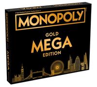 Jeu de société - WINNING MOVES - Monopoly Gold MEGA Edition - Luxe - 2 joueurs ou plus - Anglais