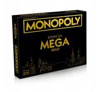 Jeu de société - Winning Moves - Monopoly MEGA Gold - Édition Deluxe - Plateau XL - Règles Variées
