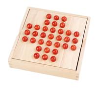 Jeu de Solitaire, en Bois Massif, Structure Lisse et Durable, favorise Le développement de la pensée logique, de la résolution de problèmes et de la Concentration chez l'enfant.