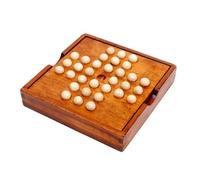 Jeu de Solitaire, en Bois Massif, Structure Lisse et Durable, favorise Le développement de la pensée logique, de la résolution de problèmes et de la Concentration chez l'enfant.