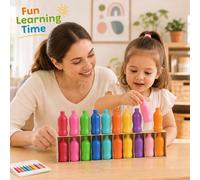 Jeu de stratégie de bouteilles de correspondance de couleurs en plastique avec base de rangement, jeu de table d'entraînement de la logique et de la mémoire, activité de rassemblement familial, activi