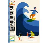 Djeco Jeu de cartes Aquarush — Stratégique et rapide — 2-4 joueurs — À partir de 6 ans — Bleu
