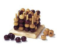 Jeu de stratégie - GOKI - TicTacToe 3D en bois - Pour enfants - Mixte - Marron