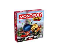 Winning Moves Monopoly Junior Miraculous en français Jeu De Société 5+ - Jeu de Plateau pour 2 à 6 Joueurs - Version Officielle inspirée de Ladybug et Chat Noir