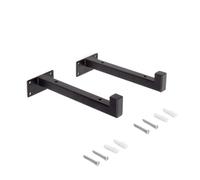 Jeu de supports noir - étagères en bois Shelf droit avec tube carré EMUCA