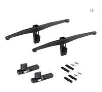 Jeu de supports Zero pour une étagère en bois Peint en noir texturé G