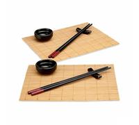 Jeu de sushi Kinvara SJ4702 Noir naturel Bambou Faïence (8 Pièces) (6 unités) - Marque : Kinvara - EAN : 4899888775133