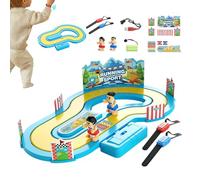Jeu De Table Course À Pied - ABS 54,6x35x14,5cm | Jeu Interactif Familial pour 2 Joueurs with Détection de Mouvement Sans Fil, Renforce Les Liens Parents-, Anniversaires et Fêtes, Circuit De Vo