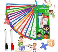 Jeu De Table De Multiplication, Jeu De Cartes De Multiplication, Apprentissage De Table De Multiplication, Cartes Flash 1x1, Jeux Pour 5 Ans Et Plus Pour Apprendre L'arithmétique (15 Feuilles)