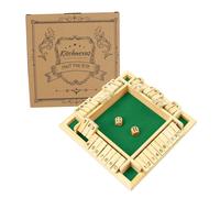 Jeu de table en bois Shut The Box pour 4 joueurs, jeu de dés classique