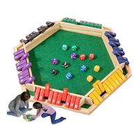 Jeu de Table en Bois Shut The Box pour 6 Joueurs, Jeu Familial Traditionnel Polyvalent, Jeux de société Classiques, Jeux de Classe à Double volet pour Enfants et Adultes