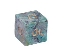 Jeu de table en cristal naturel à 6 faces rondes multi-faces - Outil d'enseignement de mathématiques - Accessoires de mahjong - Cadeau en cristal naturel