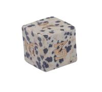 Jeu de table en cristal naturel à 6 faces rondes multi-faces - Outil d'enseignement de mathématiques - Accessoires de mahjong - Cadeau en cristal naturel