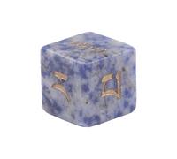 Jeu de table en cristal naturel à 6 faces rondes multi-faces - Outil d'enseignement de mathématiques - Accessoires de mahjong - Cadeau en cristal naturel