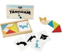 Jeu de tangram en bois - JEUJURA - 8144 - Coffret en bois - 7 pieces - 30 modeles