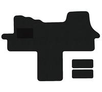 Jeu de Tapis Compatible avec Fiat Ducato, Type 250 (année de Construction 2006-2024), Hit Schwarz | 1 PCE + 2 Tapis de Marche | Contour Argent