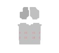 Jeu de Tapis Compatible avec Hyundai Trajet, Type FO (année de Construction 2000-2008), Dura Graphit | Taille spéciale | Contour Beige