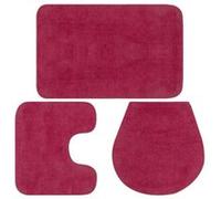 Jeu de tapis de salle de bain 3 pcs Tissu Fushsia Fuchsia G