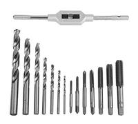 Jeu De Tarauds à Filetage Métrique 15 Pièces, Jeu De Tarauds Et De Filières, Clé à Taraud En Acier Allié, Tarauds à Vis, Jeu De Forets Hélicoïdaux, Outils De Traitement des Métaux