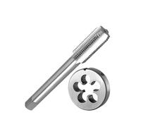 Jeu de tarauds et filières à filetage métrique M16 × 1 - Taraud à vis à droite en acier rapide et filière de filetage ronde for l'usinage des métaux