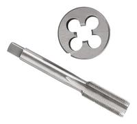 Jeu de tarauds et filières à filetage métrique M24, pas de 0,5 à 3 mm, machine à cannelures droites en acier rapide, taraud à vis à droite et filière de filetage ronde(M24X1.25)