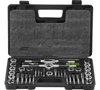 Jeu de tarauds et filières SucceBuy, 40 pièces, métrique M3-M12, acier pour roulements, outils de filetage extérieur/intérieur, accessoires complets avec coffret de rangement