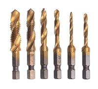Jeu de tarauds - mèches à métaux M3-M10 1/4" titane HSS