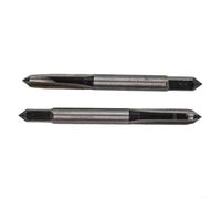 Jeu de tarauds métriques à main : tarauds à main M5 x 0,5 en alliage d'acier à outils 9SiCr - Design droit à 3 cannelures - Tige carrée de 4 mm - Pour taraudage manuel en acier