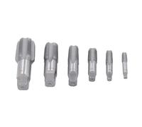 Jeu de Tarauds NPT 6 Pièces, Acier au Carbone pour 1/8 à 1 Pouce | Outil de Taraudage, Comprend 6 Tailles 1, 3/4, 1/2, 3/8, 1/4, 1/8", Coupe à Droite, 4 Rainures Droites, Boîtier en Plastique