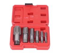 Jeu de tarauds NPT en acier au carbone 6 tailles, 6 Pièces | Filetage Conique Propre Pour Conduites Étanches, Acier Au Carbone, Tarauds De Tuyauterie Pour Plomberie Réparation Automobile