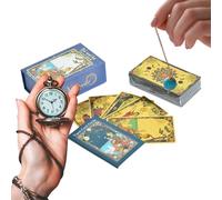 Jeu De Tarot,80 Cartes Tarot D'Initiation - Jeu De Société avec Instructions Détaillées pour - Voyage Quotidien Adultes Famille
