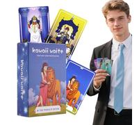 Jeu de Tarot - Cartes Oracle pour Fêtes en Famille - Jeu De Société Portable Divinatoire, 78 Cartes pour Fêtes Et Vacances
