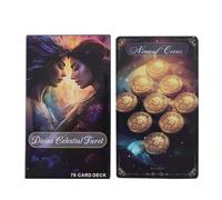 Jeu de Tarot céleste Divin - Deck Mystique, Oracle de 78 Cartes pour Rassemblement de camarades de Classe, Pack Astral avec Art Cosmique, Jeu de Salon, de Galaxie pour Narration, Lien de Groupe