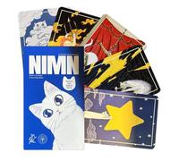 Jeu de tarot chat, 78 cartes de divination, jeu d'oracle pour débutant de 4,72 x 2,76 pouces avec symboles illustrés, tarot en papier cartonné, de lecture mystique avec un design mignon, guide