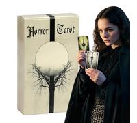 Jeu de tarot d'horreur, cartes gothiques oracle, ensemble d'illustration sombre, outil de divination mystérieuse, accessoire de sorcellerie occulte, idéal pour les rassemblements, les fêtes, les