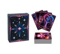 Jeu de tarot fluo, 8,9 x 6,4 x 1,7 cm, cartes de tarot en papier portables, famille, fête, jeu, discours de fortune, maison, débutants, collectionneurs, divertissement