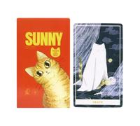 Jeu de tarot - Oracle de chat - 10 x 6 cm - 78 cartes - Motif chat orange - Ensemble d'apprentissage adapté aux débutants - Pour hommes et femmes - Méditation spirituelle - Découverte de soi