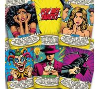 Jeu de tarot Pop Art - 78 cartes de tarot avec des significations - Boîte cadeau magnétique - Papier cartonné épais de 400 g/m² - Facile à mélanger - Guide du débutant inclus - Cartes modernes de