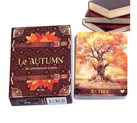 Jeu de tarot pour débutant, cartes de tarot d'automne, jeu de divination esthétique, jeu de cartes amusantes et éducatives pour la méditation, l'apprentissage, le travail, l'amour et Halloween, pour