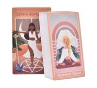 Jeu de Tarot pour Débutants,Cartes Oracle Divinatoires - Tarot Mythique Portable pour Étude Astrologie Développement Psychique Méditation