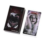Jeu de tarot sur le thème de l'amour - Jeu cartes Oracle 78 pièces pour couples | Mots-clés d’ positif, tartinades adaptées aux débutants, outil divination romantique, cadeau Noël idéal pour tab