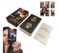 Jeu de tarot - Tarot, cartes à jouer de prédiction du futur tarot de fée rouge | Jeu de cartes de tarot classiques, jeux de divertissement pour la divination du destin,